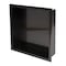 Alfi Brand 16" x 16" Brushed Black PVD Steel Square Single Shelf Shower Niche ABNP1616-BB - alternate 3